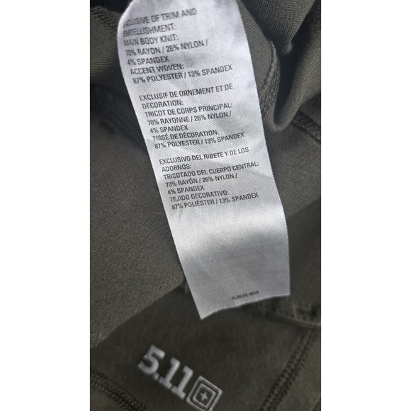 5.11 Tactical Cropped Leggings Raven Range Green Women's Medium Belt‎ Loops - Picture 9 of 9